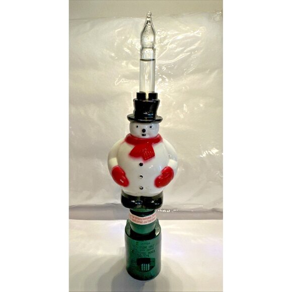 Rare Midwest Of Cannon Falls Christmas Snowman Bubble Lites Glitter Night Light - Picture 2 of 16
